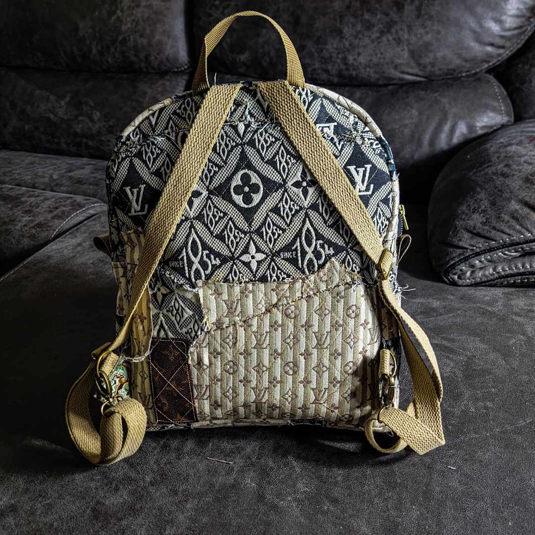 Upcycled LV Book Bag
