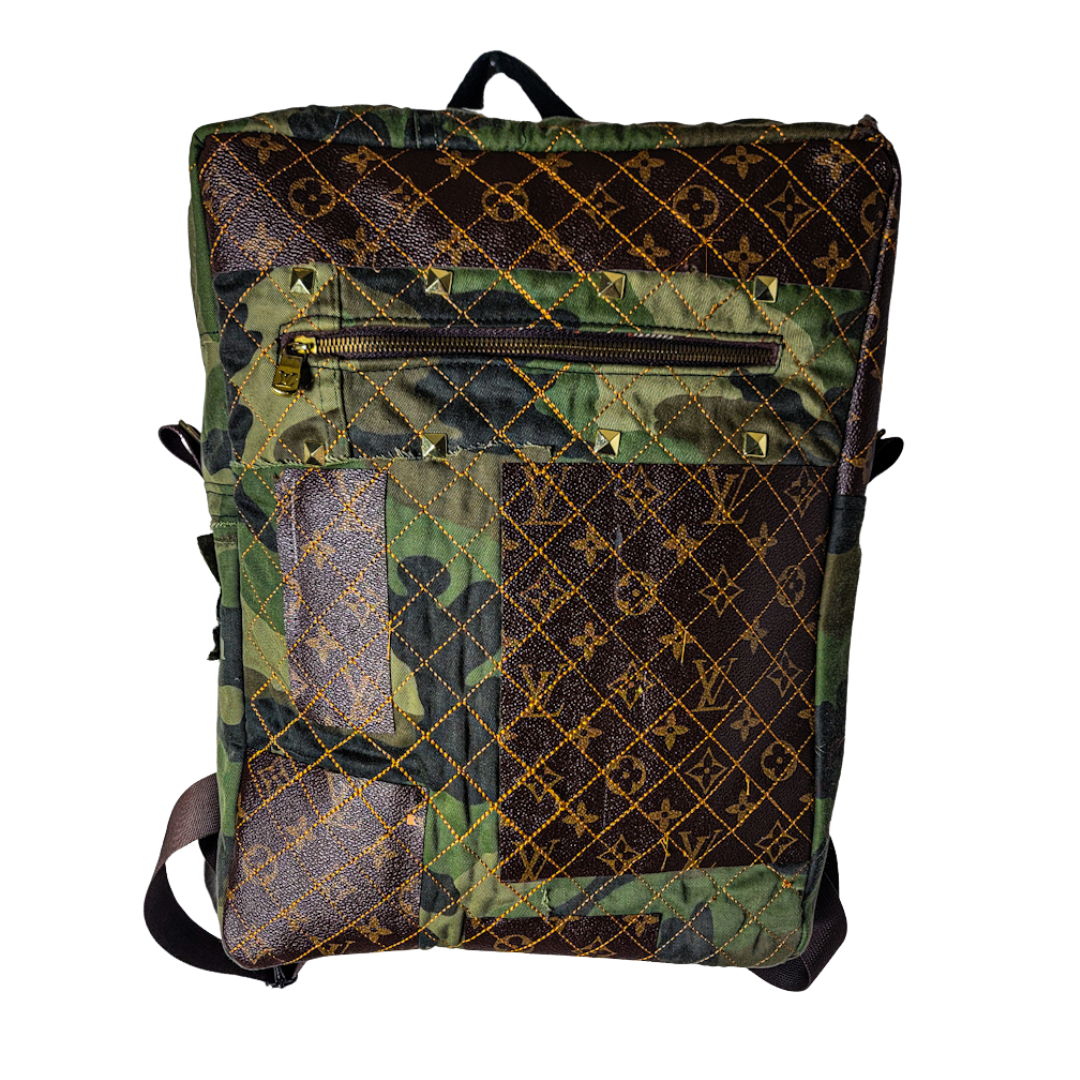 Designer Camo Patchwork BookBag